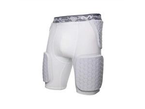 Grey/Bright Yellow McDavid Rival Integrated Football Girdle with Hardshell Thigh Guard 3X-Large