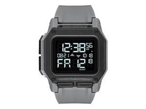 nixon regulus a1180 all gunmetal 100m water resistant men's digital sport watch 46mm watch face, 29mm24mm pu/rubber/silicone band nixon regulus a1180 all gunmetal 100m water resistant men's digital sport watch 46mm watch face, 29mm24mm pu/rubber/silicone band