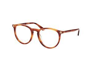gucci gg 0027o 001 transparent havana plastic round eyeglasses 50mm gucci gg 0027o 001 transparent havana plastic round eyeglasses 50mm
