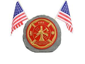 red carpet studios patriotic garden stone, fire department red carpet studios patriotic garden stone, fire department
