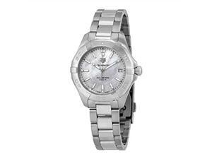 tag heuer aquaracer white mother of pearl dial ladies watch wbd1311.ba0740