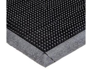 durable heavy duty rubber fingertip outdoor entrance mat, 36" x 72", black