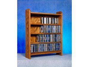 4 shelf cd storage honey oak