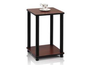 furinno turnntube end table, dark cherry/black furinno turnntube end table, dark cherry/black