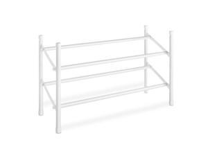 whitmor 2tier expandable and stackable shoe rack, white