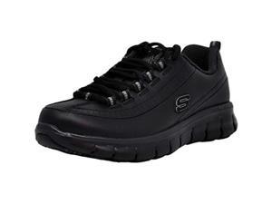 skechers for work women's sure track trickel slip resistant work shoe, black, 9 m us