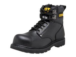 caterpillar men's second shift steel toe work boot, black full grain, 10 m us