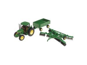 ertl john deere 6410 tractor with barge wagon and disk 132 scale
