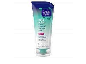 clean  clear deep action cream facial cleanser for sensitive skin gentle daily face wash with oilfree 65 oz