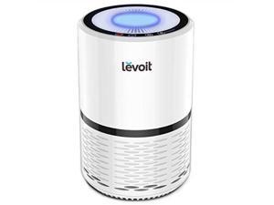 levoit air purifier for home smokers allergies and pets hair, true hepa filter, quiet in bedroom, filtration system cleaner eliminators, odor smoke dust mold, night light, white, lvh132, 1pack