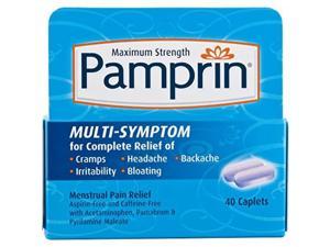 pamprin menstrual pain relief maximum strength multisymptom, 40 caplets