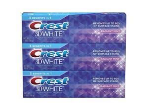 crest 3d white toothpaste radiant mint 4.1 oz 3 pack packaging may vary crest 3d white toothpaste radiant mint 4.1 oz 3 pack packaging may vary