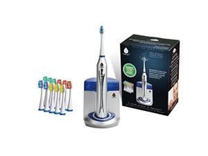 pursonic s450 deluxe plus rechargeable sonic electric toothbrush with built in uv sanitizer and bonus 12 brush heads included, silver pursonic s450 deluxe plus rechargeable sonic electric toothbrush with built in uv sanitizer and bonus 12 brush heads included, silver