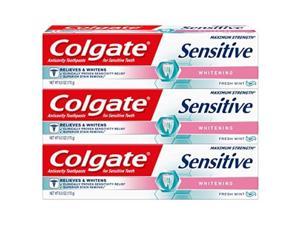 colgate sensitive maximum strength whitening toothpaste  6 ounce pack of 3