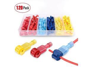 nilight 120 pcs/60 pairs quick splice wire terminals ttap selfstripping with nylon fully insulated male quick disconnects kit, 2 years warranty nilight 120 pcs/60 pairs quick splice wire terminals ttap selfstripping with nylon fully insulated male quick disconnects kit, 2 years warranty