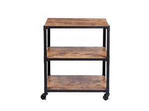mind reader charm 3 tier wood/metal untility cart, black/brown mind reader charm 3 tier wood/metal untility cart, black/brown