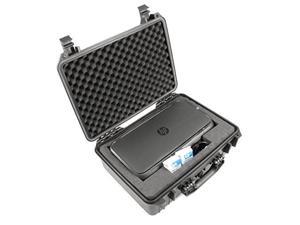 casematix waterproof portable printer case fits hp officejet 250, ink and small cables  customizable crushproof travel case for wireless mobile printer rmr18prnt250
