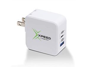 xpeed by chargeworx dual port 36w wall charger usbc pd 18w + usb qc3.0 18w, small, for iphone 11/pro/x/xr/xs/xs max, samsung s10/s9/note 9/10, pixel 4/4 xl, ipad, airpods pro, fast charging adapter xpeed by chargeworx dual port 36w wall charger usbc pd 18w + usb qc3.0 18w, small, for iphone 11/pro/x/xr/xs/xs max, samsung s10/s9/note 9/10, pixel 4/4 xl, ipad, airpods pro, fast charging adapter