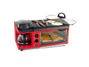 nostalgia bst3rr retro 3in1 family size electric breakfast station, coffeemaker, griddle, toaster oven retro red nostalgia bst3rr retro 3in1 family size electric breakfast station, coffeemaker, griddle, toaster oven retro red