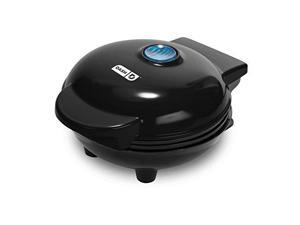 dash dms001bk mini maker electric round griddle for individual pancakes, cookies, eggs & other on the go breakfast, lunch & snacks with indicator light + included recipe book  black