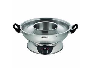 aroma stainless steel hot pot, silver asp600