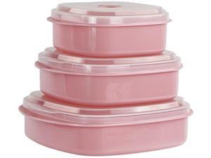 calypso basics 6piece microwave cookware set, pink