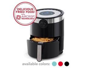 dash dmaf360gbbk02 aircrisp pro electric air fryer + oven cooker with digital display + 8 presets, temperature control, non stick fry basket, recipe guide + auto shut off feature, 3qt, black dash dmaf360gbbk02 aircrisp pro electric air fryer + oven cooker with digital display + 8 presets, temperature control, non stick fry basket, recipe guide + auto shut off feature, 3qt, black
