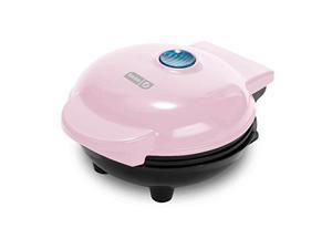 dash dms001pk mini maker electric round griddle for individual pancakes, cookies, eggs & other on the go breakfast, lunch & snacks with indicator light + included recipe book  pink