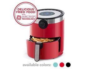 dash dmaf360gbrd02 aircrisp pro electric air fryer + oven cooker with digital display + 8 presets, temperature control, non stick fry basket, recipe guide + auto shut off feature, 3qt, red dash dmaf360gbrd02 aircrisp pro electric air fryer + oven cooker with digital display + 8 presets, temperature control, non stick fry basket, recipe guide + auto shut off feature, 3qt, red