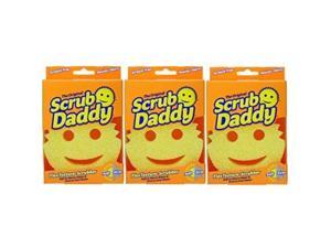 scrub daddy, the original scrub daddy  flextexture sponge, soft in warm water, firm in cold, deep cleaning, dishwasher safe, multiuse, scratch free, odor resistant, functional, ergonomic, 3pk