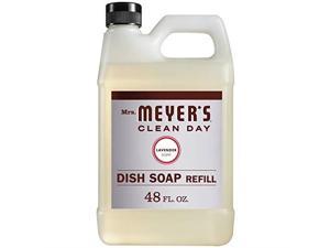 mrs. meyer's liquid dish soap refill, lavender, 48 oz pack  1