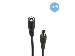 amcrest universal 12v dc power extension cable 10ft for power supply / adapter / outdoor security cameras, compatible with all cctv / ip camera brands, 5.5mm dc plug, 10 feet, black amcrest universal 12v dc power extension cable 10ft for power supply / adapter / outdoor security cameras, compatible with all cctv / ip camera brands, 5.5mm dc plug, 10 feet, black