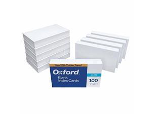 oxford blank index cards, 3" x 5", white, 1,000 cards 10 packs of 100 30