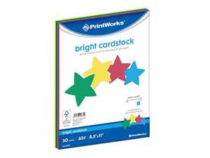 printworks bright cardstock, 65 lb, 4 assorted bright colors, fsc certified, perfect for school and craft projects, 50 sheets, 8.5" x 11" 00682 printworks bright cardstock, 65 lb, 4 assorted bright colors, fsc certified, perfect for school and craft projects, 50 sheets, 8.5" x 11" 00682