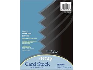 pacon card stock, classic black, 81/2" x 11", 100 sheets