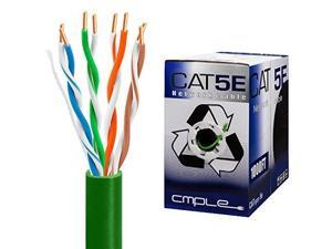 GOWOS 1000Ft Cat.5E Solid Wire Bulk Cable Green CMR 