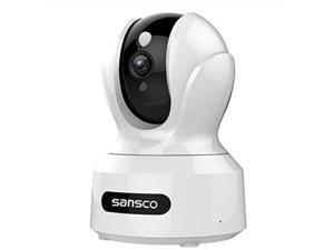 sansco indoor wireless wifi security camera full hd 2mp 1080p home monitor surveillance network ip camera for pet/baby with ir night vision, motion detection push alerts and twoway audio white sansco indoor wireless wifi security camera full hd 2mp 1080p home monitor surveillance network ip camera for pet/baby with ir night vision, motion detection push alerts and twoway audio white