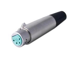 switchcraft a4f 4pin female xlr cable mount plug, nickel finish switchcraft a4f 4pin female xlr cable mount plug, nickel finish