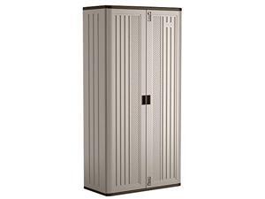 suncast mega tall storage cabinet resin construction for garage storage 80.25" garage organizer with shelving and holds up to 75lbs. platinum doors & slate top suncast mega tall storage cabinet resin construction for garage storage 80.25" garage organizer with shelving and holds up to 75lbs. platinum doors & slate top