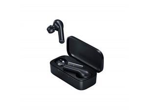 qcy t5 true wireless earbuds with charging case, 5.0 bluetooth headphones, black