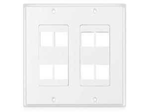 tnp keystone wall plate keystone insert jack single gang wiring plug socket decorative face cover outlet mount panel with screws white 8 port tnp keystone wall plate keystone insert jack single gang wiring plug socket decorative face cover outlet mount panel with screws white 8 port