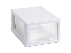 sterilite 20518006 stackable small drawer white frame & seethrough 12 pack sterilite 20518006 stackable small drawer white frame & seethrough 12 pack