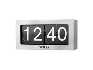 victrola vc425slv flip clock large silver victrola vc425slv flip clock large silver