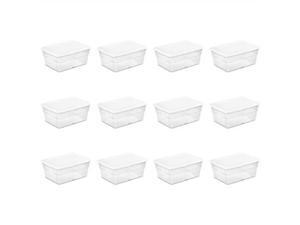 sterilite 16448012 16 quart/15 liter storage box, white lid with clear base, 12pack sterilite 16448012 16 quart/15 liter storage box, white lid with clear base, 12pack