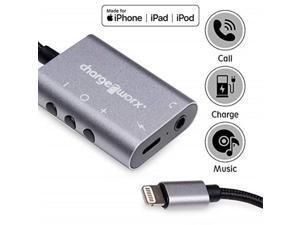 chargeworx apple mfi certified lightning to 3.5mm headphone jack adapter with charging port compatible w/apple iphone 11/11pro/x/xr/xs/8/8plus/7/7plus, ipad with music controlcall function & charge chargeworx apple mfi certified lightning to 3.5mm headphone jack adapter with charging port compatible w/apple iphone 11/11pro/x/xr/xs/8/8plus/7/7plus, ipad with music controlcall function & charge