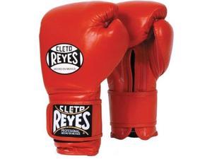 cleto reyes hook and loop leather training boxing gloves  16 oz  red