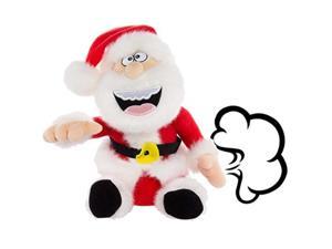 simply genius pull my finger santa claus: animated funny farting toy doll plush stuffed animal for christmas decorations, home decor, gift