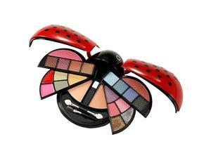 cameo ladybug cute make up kit with eyeshadow, blush, presspowder & lipgolss, red, 22 piece