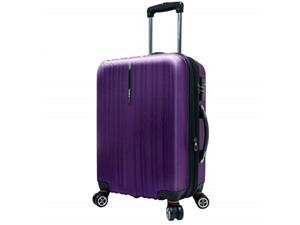 traveler's choice tasmania 100% pure polycarbonate expandable spinner luggage, purple traveler's choice tasmania 100% pure polycarbonate expandable spinner luggage, purple