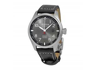 alpina sartimer pilot grey dial black leather strap men's watch al525gb4s6 alpina sartimer pilot grey dial black leather strap men's watch al525gb4s6
